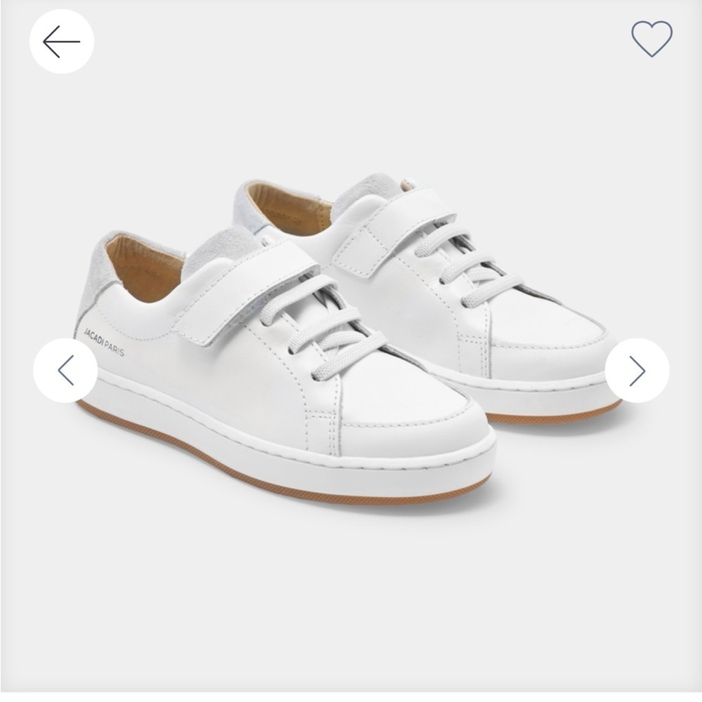 Jacadi Child smooth leather sneakers white size 11 US / 4-5Y